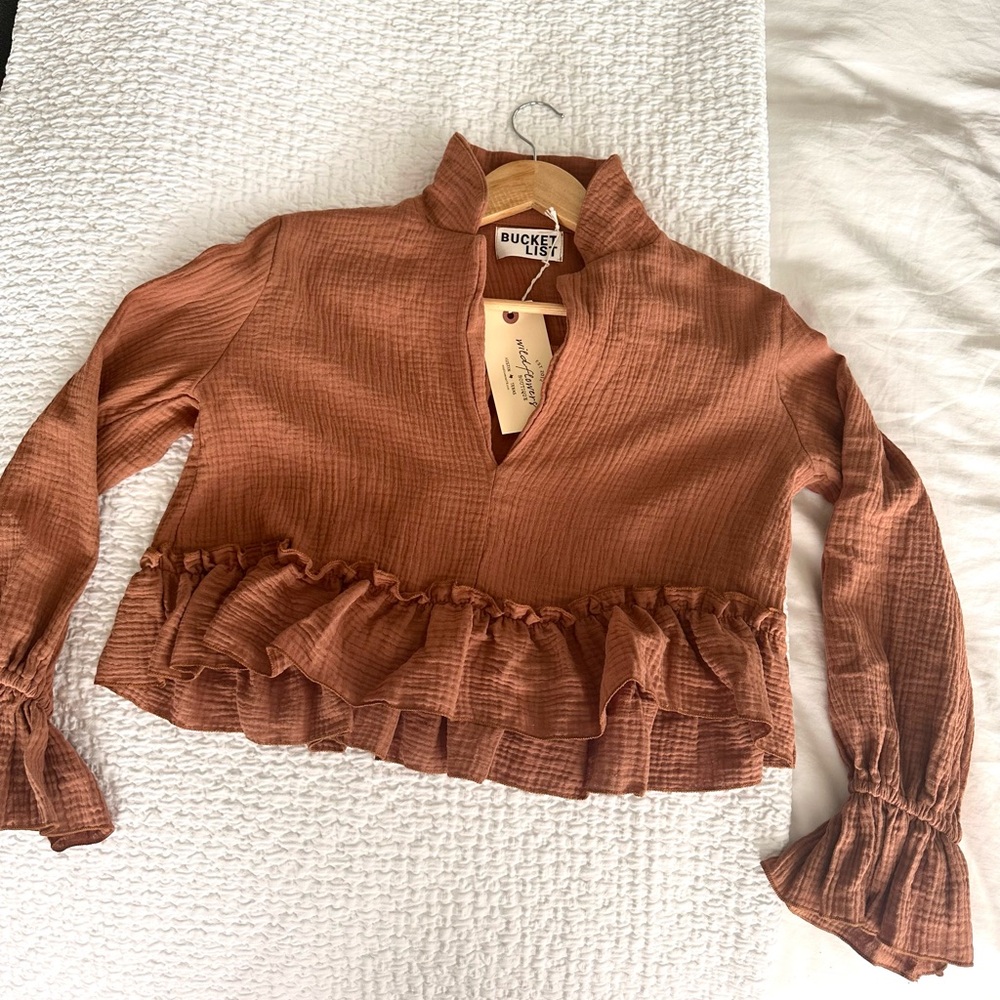 Cropped burnt orange Top - new with tags.